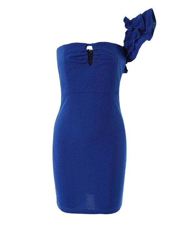 Flutter Sleeve Cutout Front Party Dress