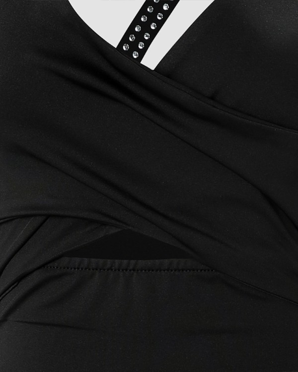 Cutout One Shoulder High Slit Dress