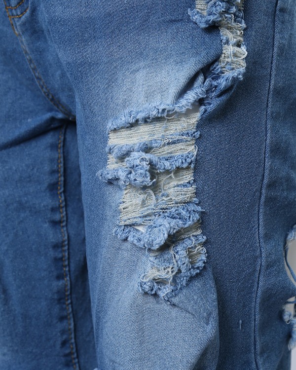 Ripped Cutout High Waist Jeans