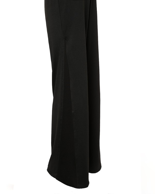 Criss Cross Backless Split Hem Jumpsuit