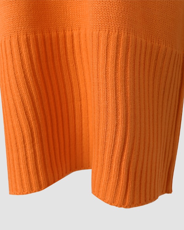 Lantern Sleeve Knit Sweater Dress