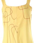 Figure Print Thick Strap Wide Leg Jumpsuit